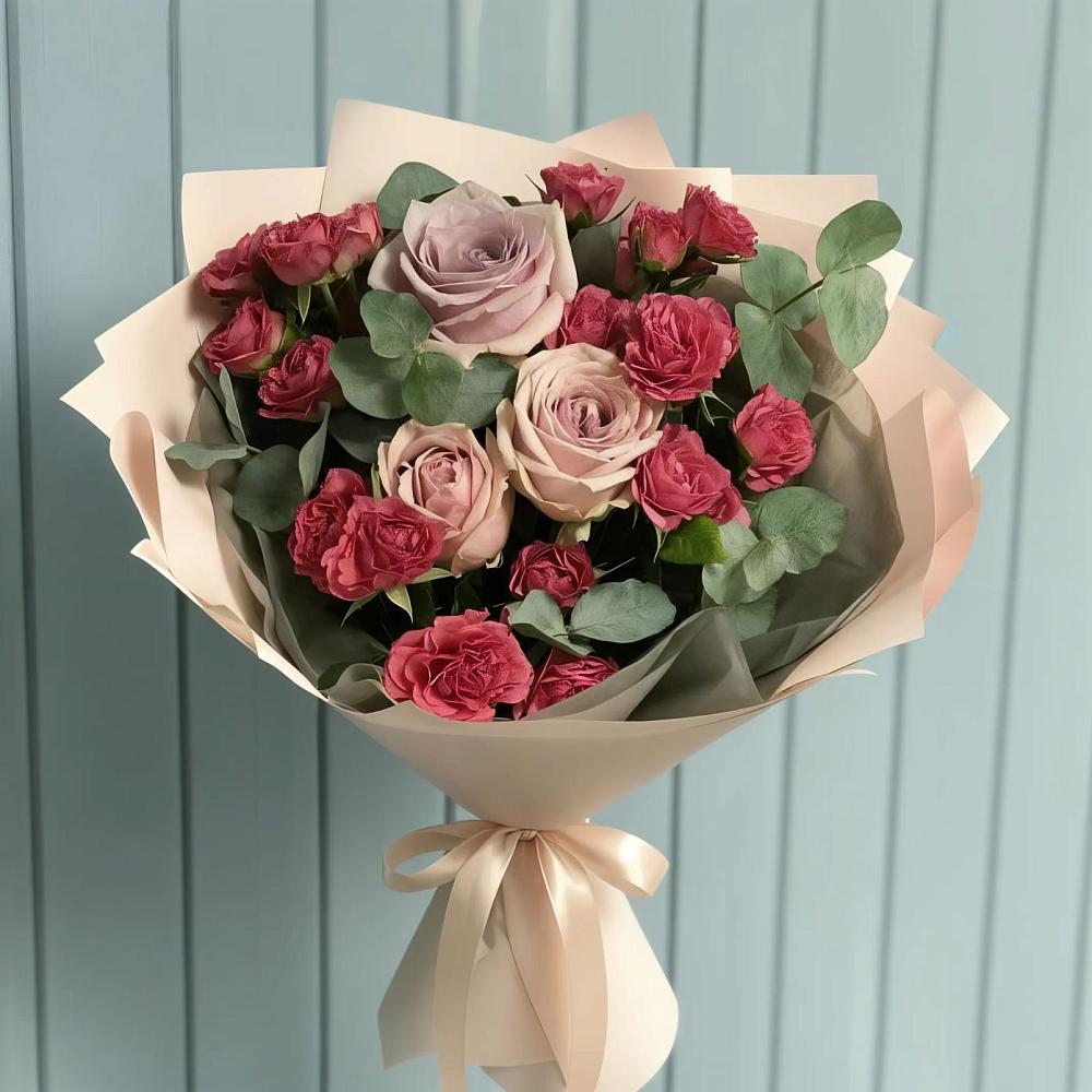 Букет цветов из: Гвоздики и Розы в Ягунино