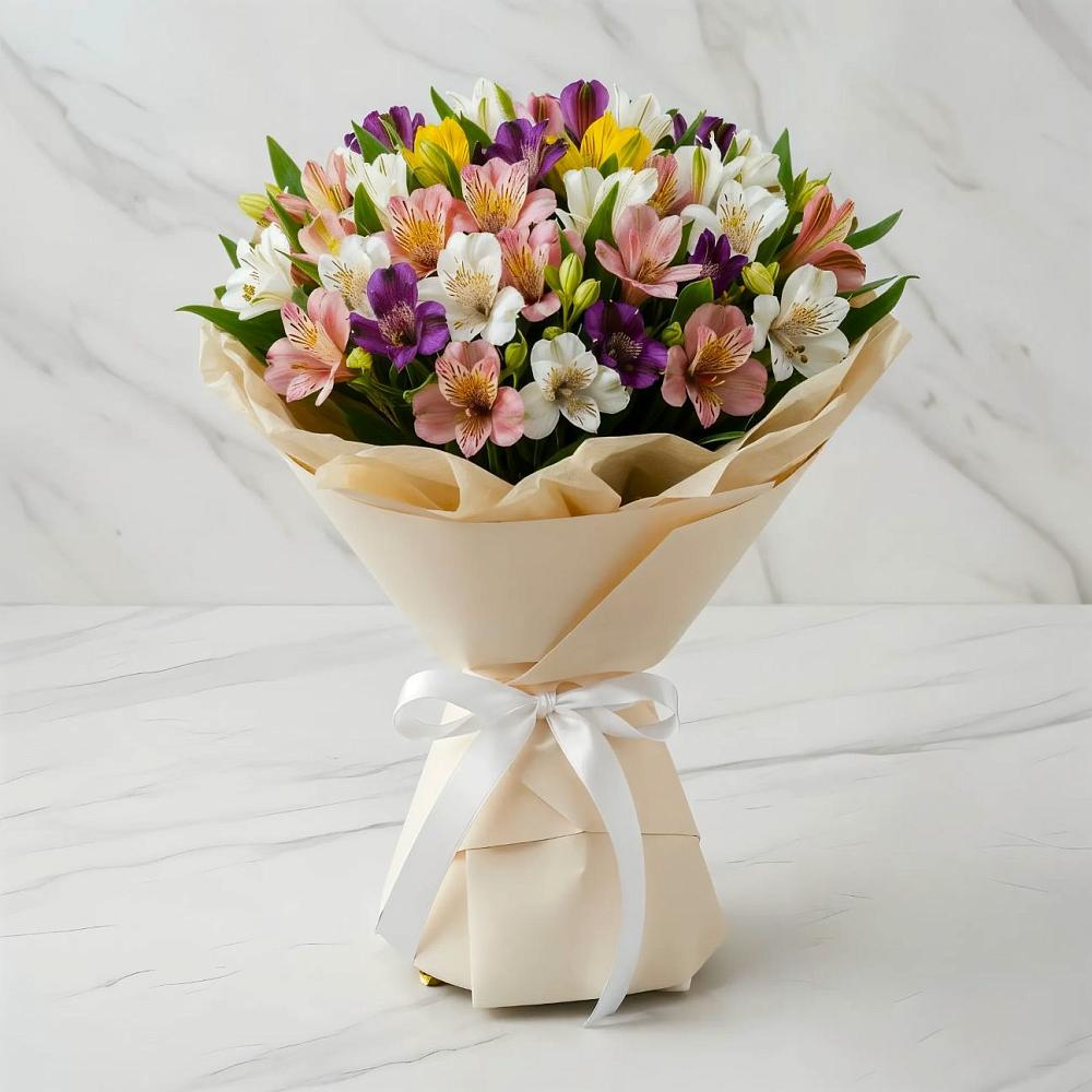 Букет цветов из: Альстромерии в Ягунино