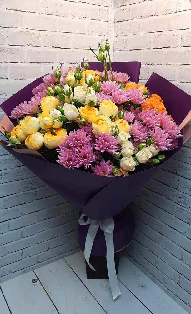 Букет цветов из: Хризантемы и Розы в Ягунино