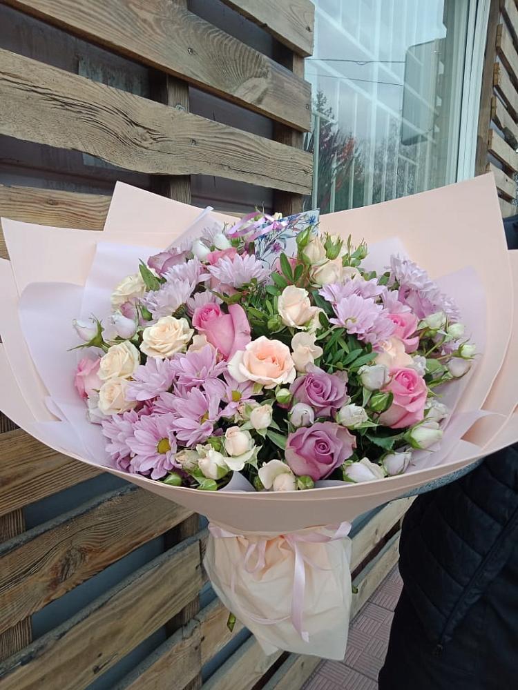 Букет цветов из: Розы и Хризантемы в Ягунино