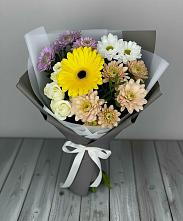Букет цветов из:  Розы, Герберы и Хризантемы #REPLACE_PRED# Ягунино