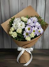 Букет цветов из:  Хризантемы и Розы в Ягунино