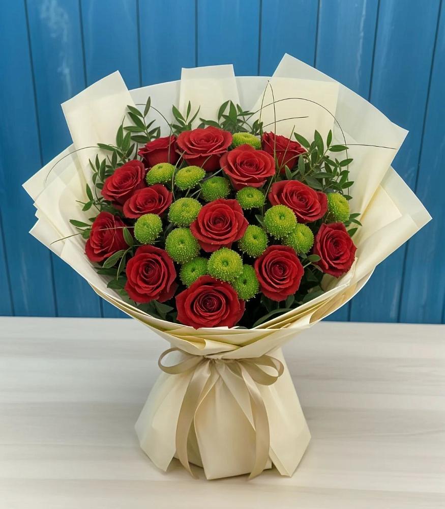 Букет цветов из: Розы и Хризантемы в Ягунино