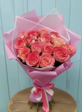 Букет 15 Розовых роз Равель в Ягунино